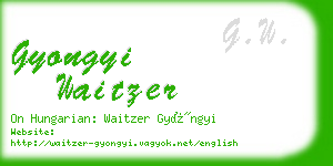 gyongyi waitzer business card